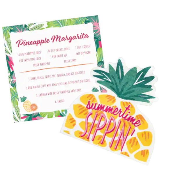 Assortment of tropical themed cocktail party napkins. - Picture 9 of 15